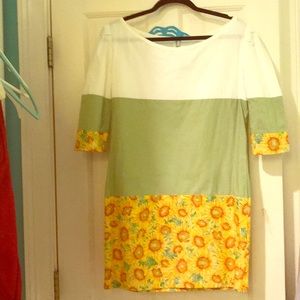 *ONE OF A KIND* sunflower shift dress
